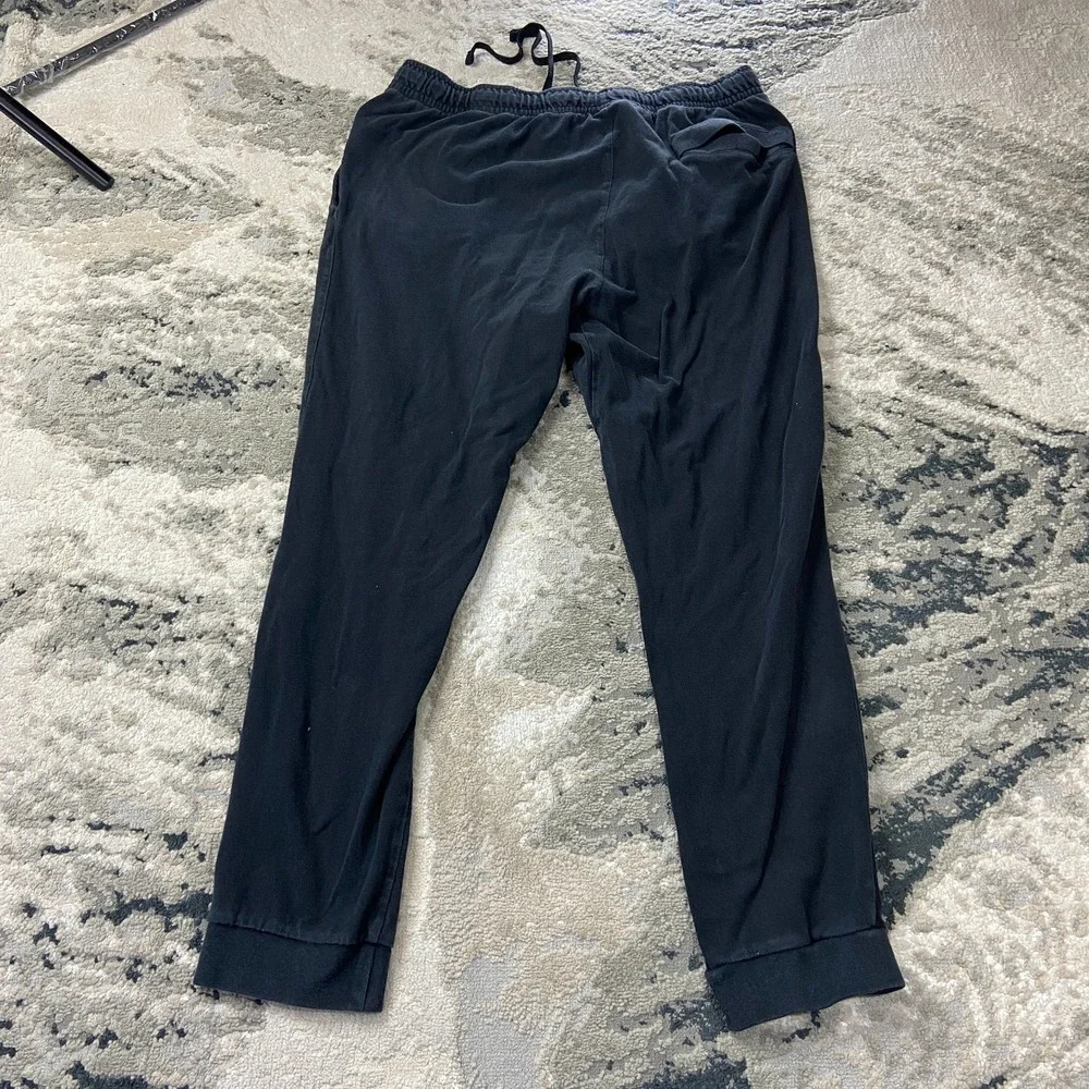 Y2k Nike Jogger Pants Mens‎ XL Black Swoosh Logo Drawstring Waist Tapered Leg